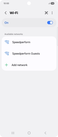 Press the required Wi-Fi network.
