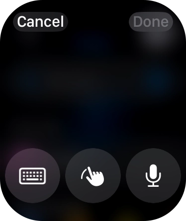 Press the microphone icon to turn on voice input.