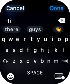 Press the input icon.