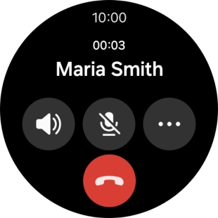 Press the end call icon. Press the end call icon.