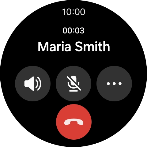 Press the end call icon. Press the end call icon.