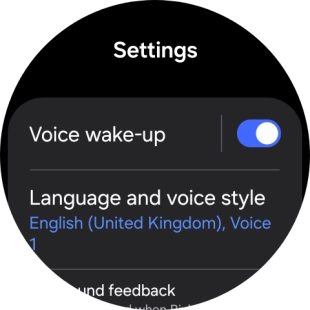 Press Language and voice style.