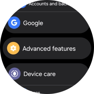 Press Advanced features.