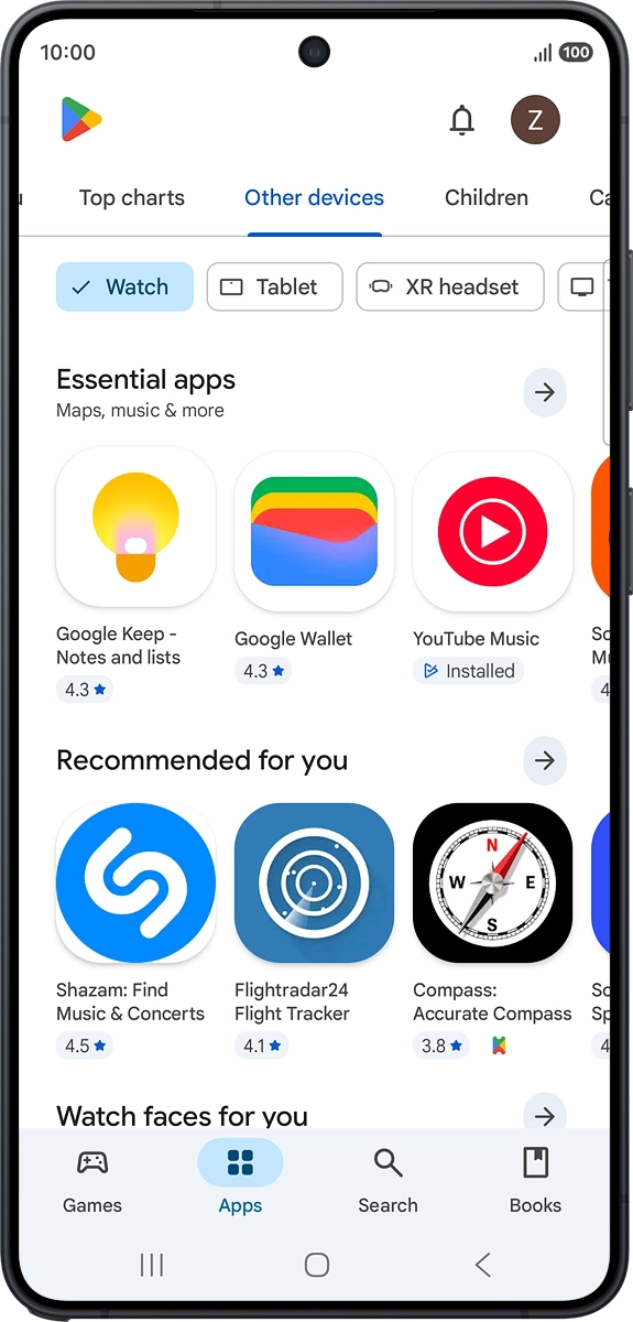 On your phone: Press Search.