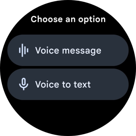 Press the required setting and follow the instructions on the screen to record and send the required reply.