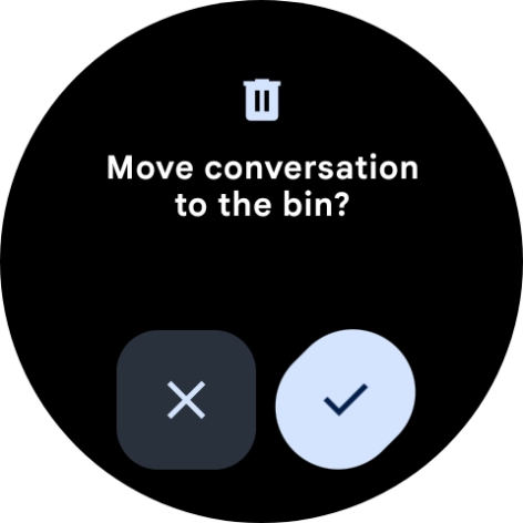 Press the confirm icon.