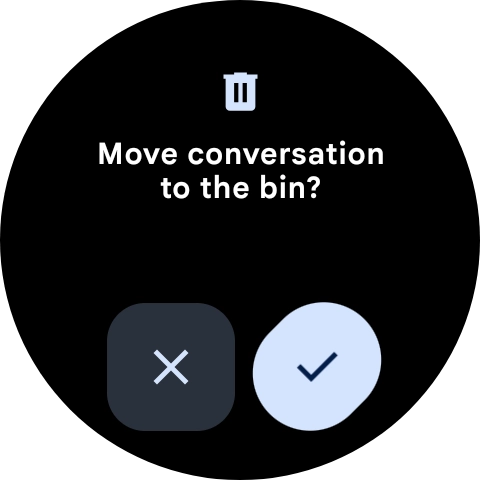 Press the confirm icon.