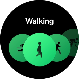 Drag your finger right or left to select the required activity. Drag your finger right or left to select the required activity.