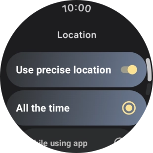 Follow the instructions on the screen to select the required settings and turn the function on or off.