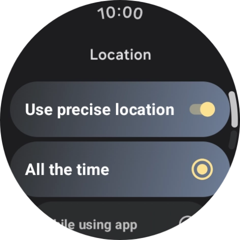 Follow the instructions on the screen to select the required settings and turn the function on or off.