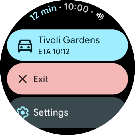 Press the required mode of transportation.
