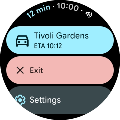 Press the required mode of transportation.