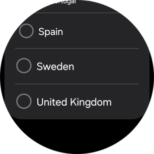Press the required region. Press the required region.