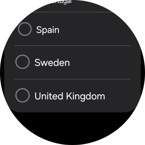Press the required region. Press the required region.