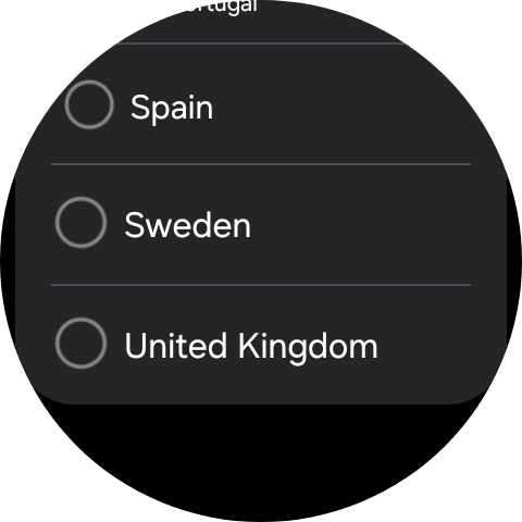 Press the required region. Press the required region.