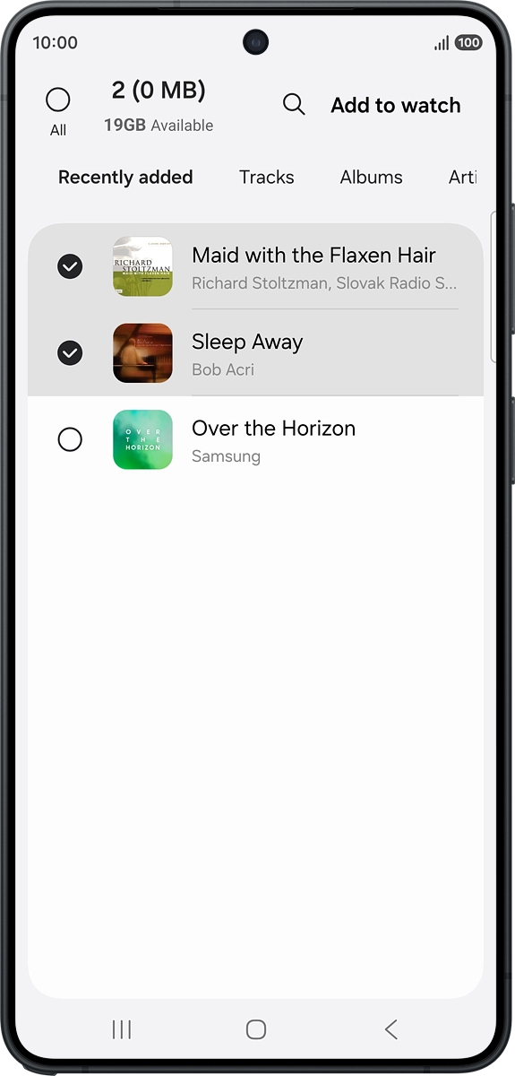 On your phone: Press Add to watch.