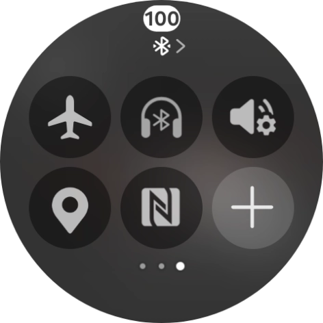 Press the flight mode icon to turn the function on or off.