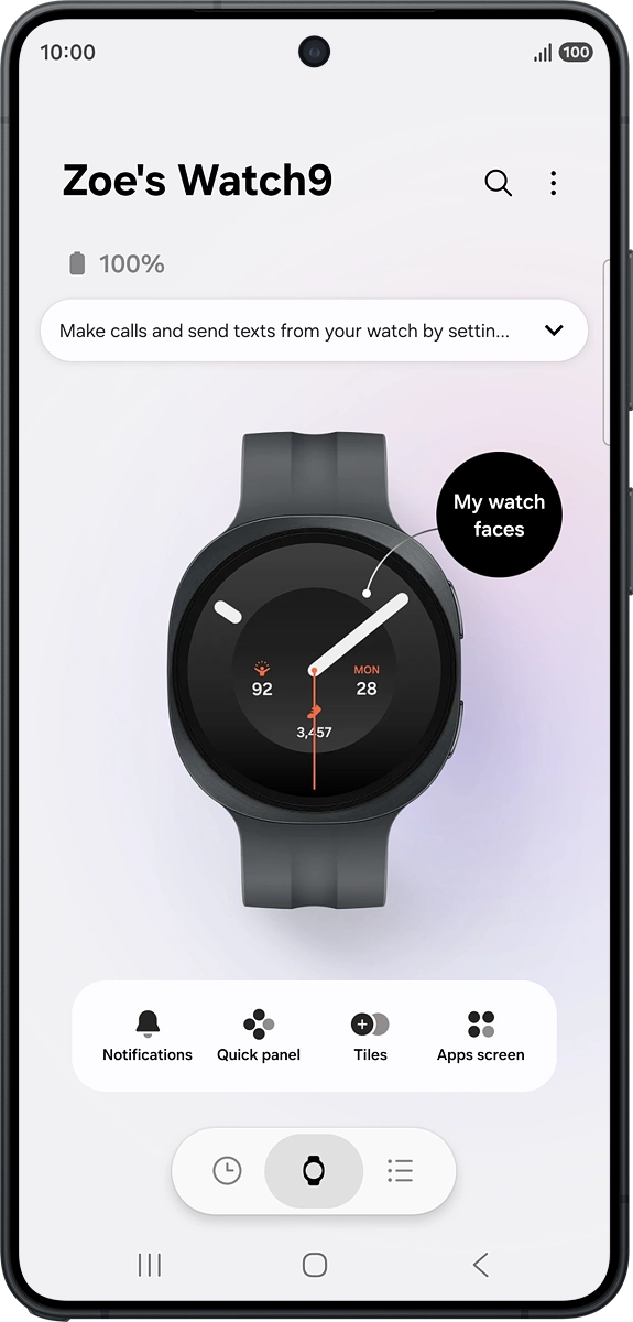 On your phone: Press the menu list icon.