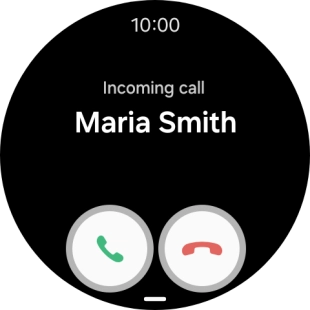 Press the accept call icon and slide your finger upwards to answer the call.