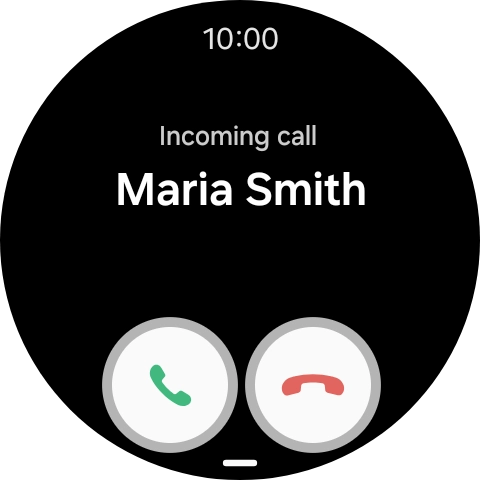 Press the accept call icon and slide your finger upwards to answer the call.