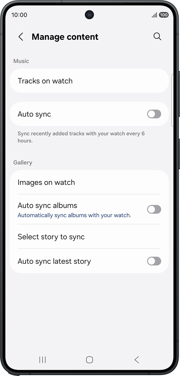 On your phone: Press Tracks on watch.