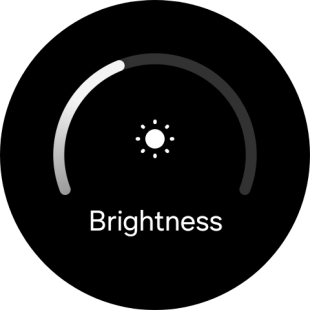 Slide the circle to select the required brightness.