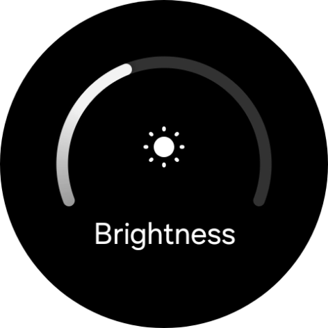 Slide the circle to select the required brightness.