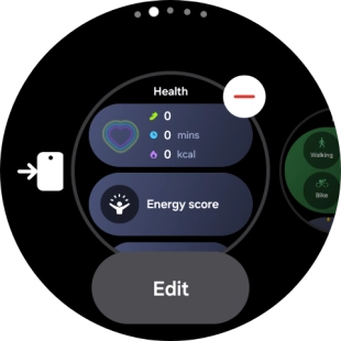 Press the remove widget icon.