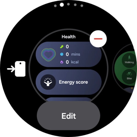 Press the remove widget icon.