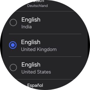 Press the required language.
