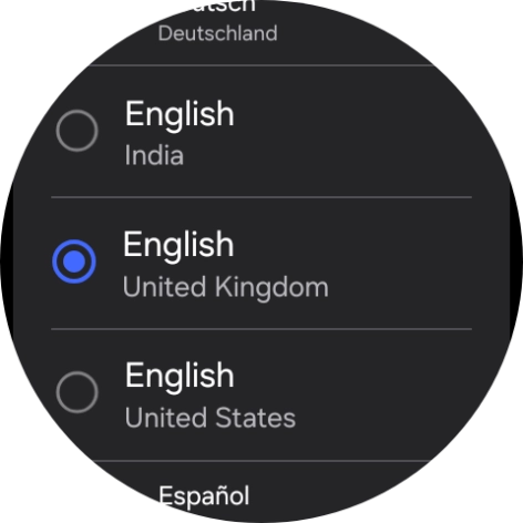 Press the required language.