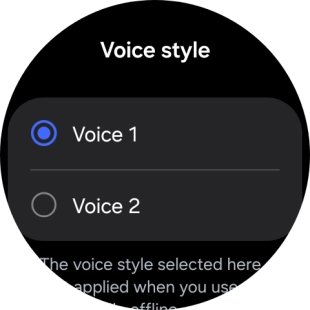 Press the required voice.