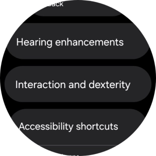 Press Hearing enhancements and follow the instructions on the screen to select the required settings.