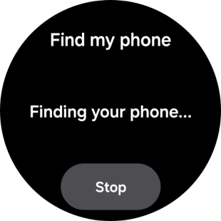 Press Stop when you've found your phone.