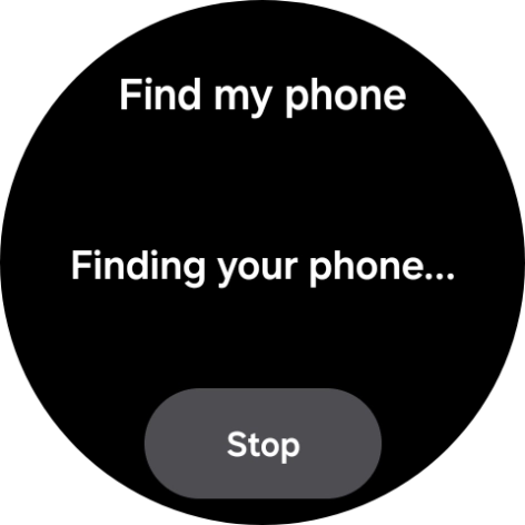 Press Stop when you've found your phone.