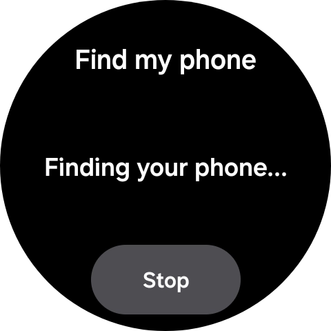 Press Stop when you've found your phone.