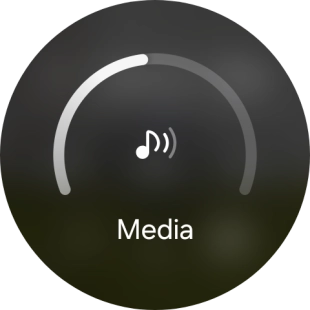 Slide the circle to select the required volume.