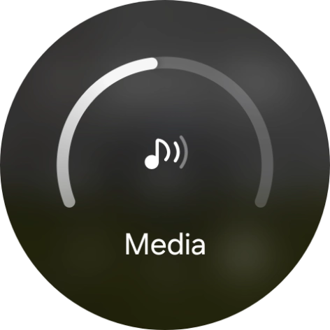 Slide the circle to select the required volume.