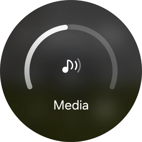 Slide the circle to select the required volume.