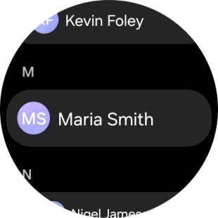 Press the required contact. Press the required contact.