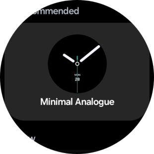 Slide your finger up or down to see the available watch faces.