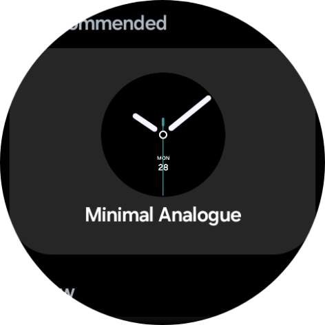 Slide your finger up or down to see the available watch faces.