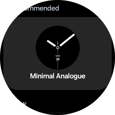 Slide your finger up or down to see the available watch faces.