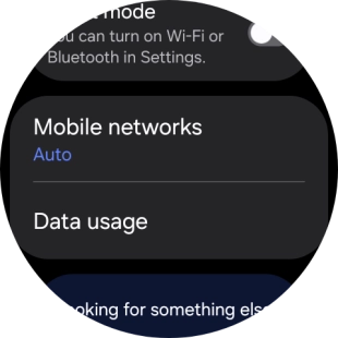 Press Data usage.