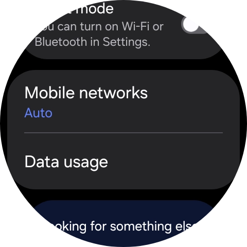 Press Data usage.