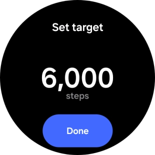 Slide your finger up or down on the screen to select the required goal. Slide your finger up or down on the screen to select the required goal.