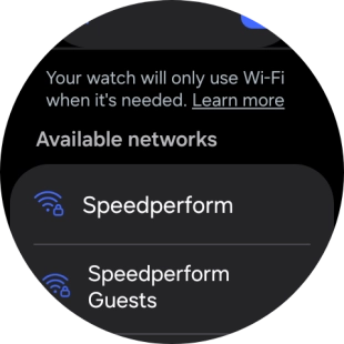 Press the required Wi-Fi network.