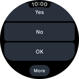 Press the required reply.