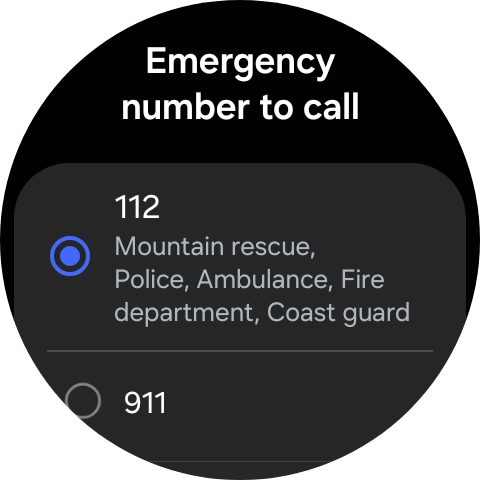 Press the required setting.