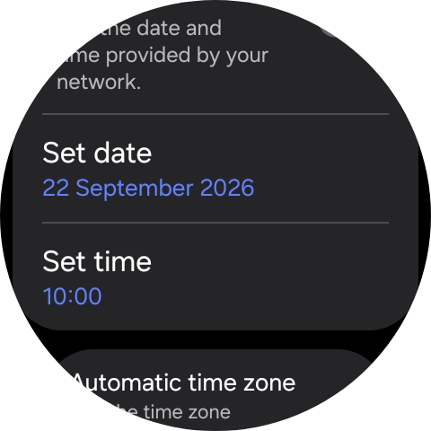 Press Set date.